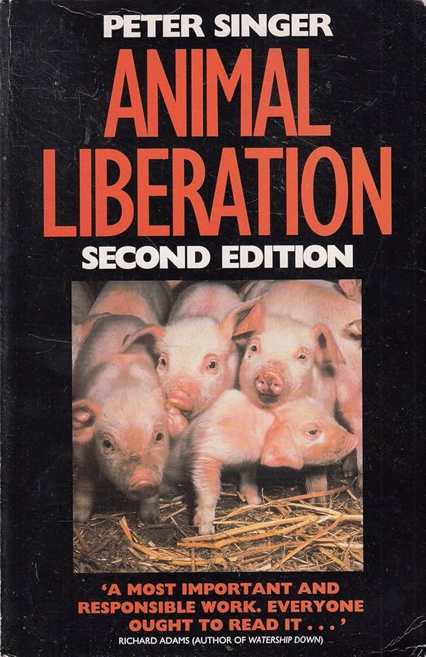 Book cover of Animal Liberation, second edition, by Peter Singer.