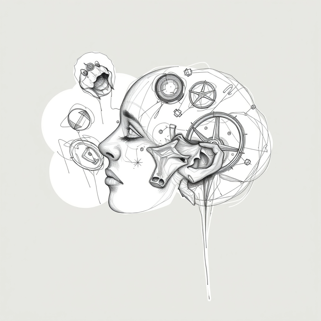 An illustration of the human senses