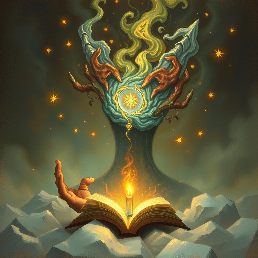 An illustration of one person reading another's mind